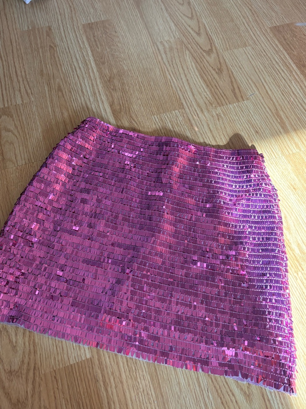 Pink Sequin Mini Skirt - Women's Party Skirt